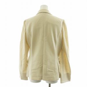 NARA CAMICIE バーズアイスタンドカラージャケット セットアップ タイトスカート シングル ひざ丈 3 4 アイボリー