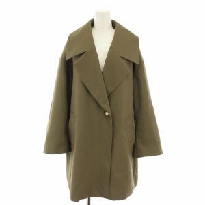 25SS バックサテンワイドカラーコート F カーキ 25020370010010