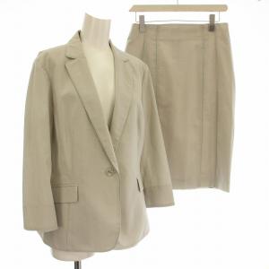 スーツ セットアップ 30-71-22-205 スカート ジャケット 七分袖 背抜き 3 グレー /G