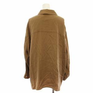 MACKINTOSH LONDON フィブリルサテンシャツ ブラウス 長袖 38 茶 ブラウン G5M01-203-42 /YT