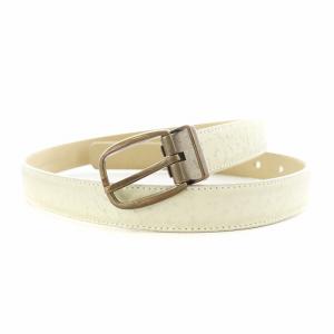 ベルト ハトメ レザー 85CM-34INCH 白 ホワイト /AN9