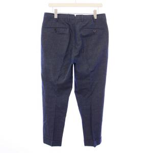 PT01 GENTLEMAN FIT スラックスパンツ タック ウール リネン混 48 紺 CPGS21ZPOSPR