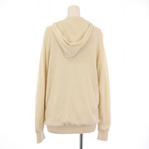 lucien pellat finet ジップアップパーカー ジャケット ニット ストレッチ ドクロ柄 刺繍 カシミヤ混 S アイボリー /BB