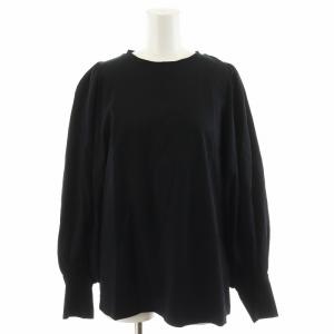 21AW ギャザーロングスリーブT Gather L/S Tee Tシャツ カットソー 長袖 黒 ブラック