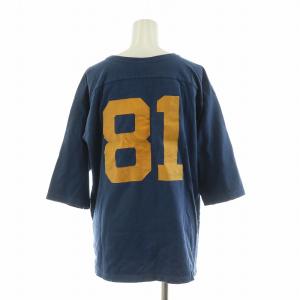 STAMMBAUM NOTRE DAME T Tシャツ プリント 七分袖 F ネイビー /NQ