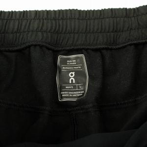 ON RUNNING PANTS ランニングパンツ ジョガーパンツ ロゴ プリント L 黒 ブラック ON-0050