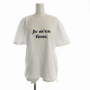 タグ付き LES PETITS BASICS Tシャツ カットソー プリント 半袖 36 白 ホワイト