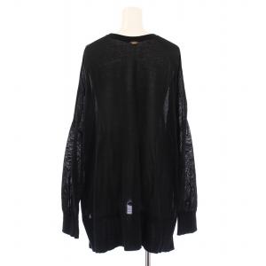 MUSE de Deuxieme Classe Shake code シェイクコードクルーネックプルオーバー ニット 長袖 シアー シースルー 薄手 F