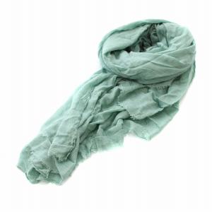 ストール マフラー フリンジ 保存袋付き 緑 グリーン /YT