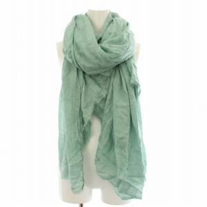 Faliero Sarti ストール マフラー フリンジ 保存袋付き 緑 グリーン /YT