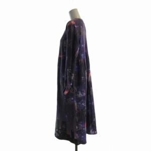 tsumori chisato SLEEP ワンピース マキシ ロング スウェット 星座モチーフ 長袖 M 紫 パープル UDR-300 /RO