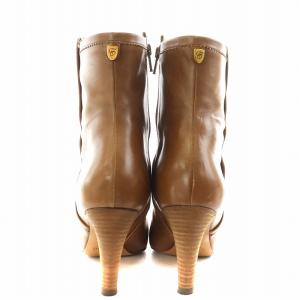 Chloe ショートブーツ アーモンドトゥ ヒール レザー 39 茶 ブラウン CH18151 /AN12