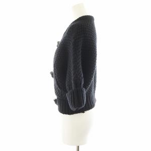 DSQUARED2 カーディガン 5分袖 ウール S 黒 ブラック S72HA0289 /AN25