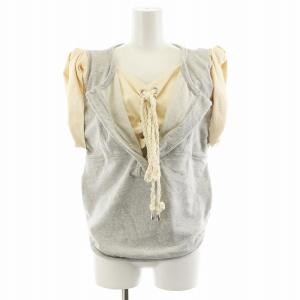 カットソー 半袖 コットン XS グレー 白 ホワイト 10EJH03-10E081 /AN45