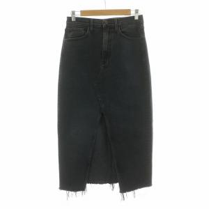 3×1 フロントスリットデニムスカート タイト カットオフ ロング F グレー 19060570000830