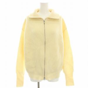 24AW フレンチウールドライバーズニット カーディガン ジップアップ 長袖 クリーム色 24080912301040