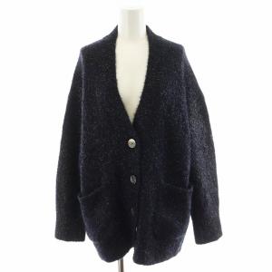 Alpaca Lurex Cardigan カーディガン ラメ 紺 ネイビー 011232ZD2 /AN28
