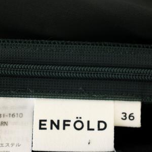 ENFOLD 22AW PEダブルクロスランダムタックSKIRT 300FA431-1610 ロング スカート 36