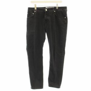 後染め パンツ J622 コットン ボタンフライ 34 黒 ブラック /G
