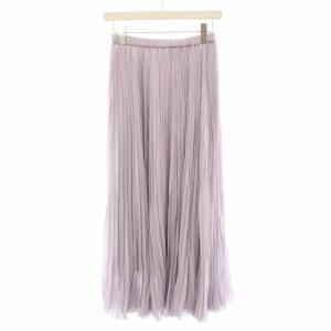 UNITED ARROWS スカート ロング プリーツ イージー 38 紫 パープル 1524-299-4877 /YT