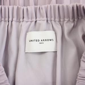 UNITED ARROWS スカート ロング プリーツ イージー 38 紫 パープル 1524-299-4877 /YT