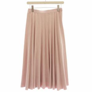 21SS ピーチスキン スカート 102127-11-410-41 ロング フレアスカート 38 ピンク