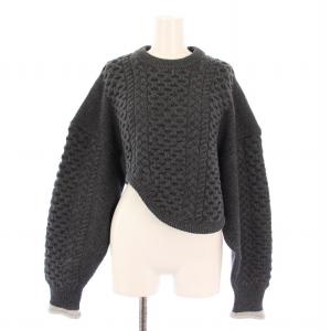 24AW cropped cable pullover