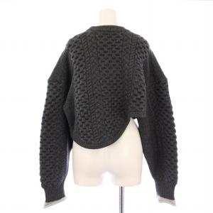 nagonstans 24AW cropped cable pullover
