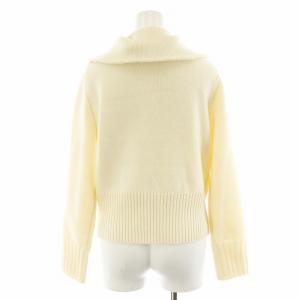 MACPHEE 23AW NZ LAMS ジップアップカーディガン ニット ウール 長袖 S 白 ホワイト 12023402620