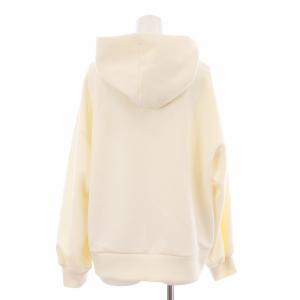 MARY QUANT MARYロゴボンディング パーカ プルオーバー 長袖 パフスリーブ ロゴ刺繍 M アイボリー 224-604704