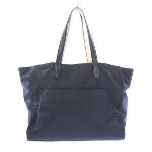 agnes b. トートバッグ ハンドバッグ ナイロン ロゴ 紺 ネイビー /BB