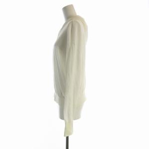 23区 23SS シアーコットンナイロン ニットパーカー ジップアップ フーディー 長袖 38 白 ホワイト KRWOSM0651