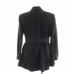 sacai テーラードジャケット シングル ベルト付き コットン 1 黒 ブラック 16-02417 /AN43