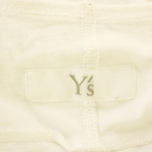 Y's ヨウジヤマモト ロング Tシャツ YN-D11-816 半袖 花柄 チュニック カットソー 2 白 ホワイト
