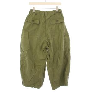 Needles カーゴパンツ ワイド タック ジップフライ 2 カーキ /BB