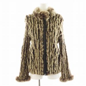 ファージャケット ラビットファー フォックスファー 11 茶 ブラウン 696247-1A /AN24