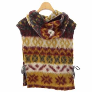 Engineered Garments インターライナー ベスト プルオーバー ニット フード 総柄 マルチカラー /TK
