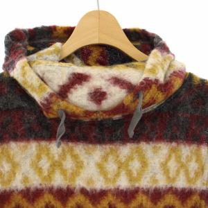 Engineered Garments インターライナー ベスト プルオーバー ニット フード 総柄 マルチカラー /TK