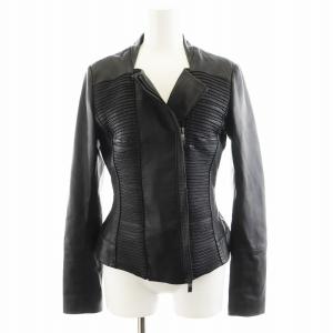 レザージャケット 革ジャン ラムレザー 羊革 38 黒 ブラック 6X5B62 5LBCZ /AN6