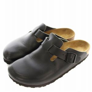 サンダル ボストン Boston レザー 39 25cm 黒 ブラック /G