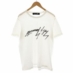Tシャツ カットソー 半袖 ロゴ 4 白 ホワイト /AN31