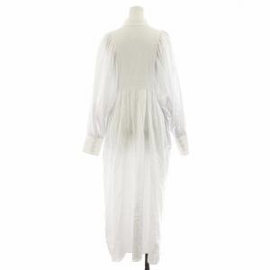 ETRE TOKYO ボリュームスリーブドビーワンピース ロング丈 長袖 コットン F 白 ホワイト 1221430080-0