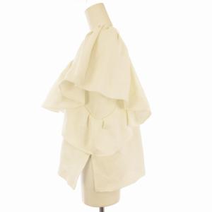 ELENDEEK ラッフルスリーブトップス カットソー Tシャツ フリル 半袖 F 白 ホワイト 512332720701-01