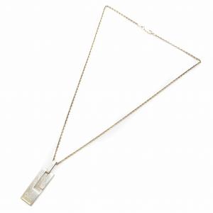 GUCCI 社外チェーン ネックレス ペンダント Gロゴ プレート 925 SILVER シルバー /BB OH