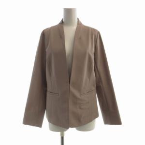 nano universe スーツ セットアップ ノーカラージャケット スラックスパンツ 38 ピンクベージュ 673-127002