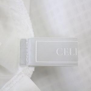 CELFORD 23SS パフスリーブメッシュブラウス CWFB231016 半袖 シャツ 38 白 ホワイト /G