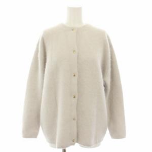 23AW フラッフィーヤーンVネックカーディガン 長袖 金ボタン S ライトグレー 11023402306