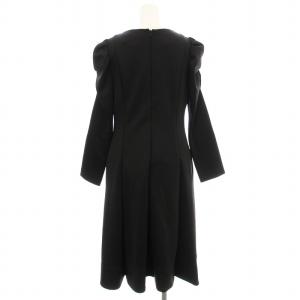 CELFORD 21AW レース切替ワンピース CWCO215026 パフショルダー 長袖 ロング ワンピース 38 黒