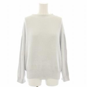 21SS コットンカノコクルーネックプルオーバー ニット セーター 長袖 タグ付き S ライトグレー 23021102005