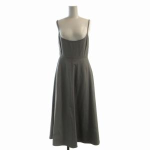 23AW バックデザインフレアキャミワンピース 千鳥格子 マキシ ロング 36 黒 ブラック 白 ホワイト